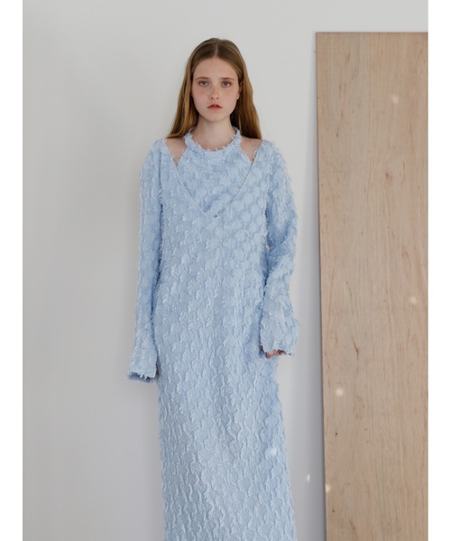 Katrin TOKYO（カトリーントーキョー）の「halter neck jacquard onepiece（ワンピース・レディース・ブラック/ブルー系・FREE/XS）」の2枚目の写真