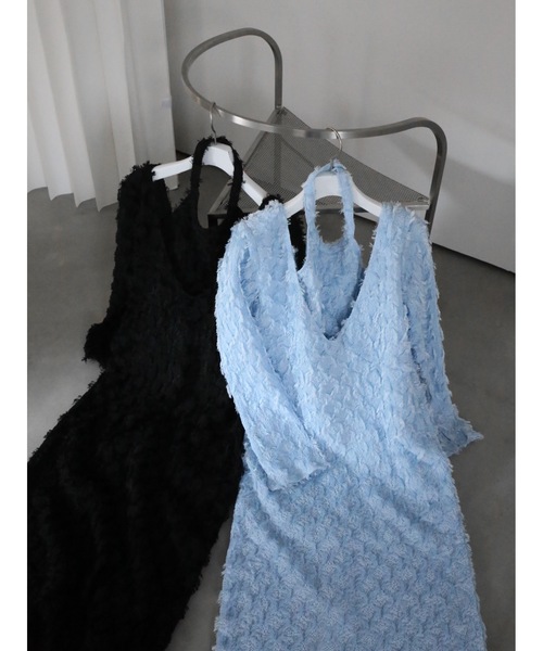 Katrin TOKYO（カトリーントーキョー）の「halter neck jacquard onepiece（ワンピース・レディース・ブラック/ブルー系・FREE/XS）」の12枚目の写真