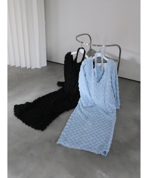 Katrin TOKYO（カトリーントーキョー）の「halter neck jacquard onepiece（ワンピース・レディース・ブラック/ブルー系・FREE/XS）」の14枚目の写真