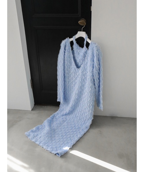 Katrin TOKYO（カトリーントーキョー）の「halter neck jacquard onepiece（ワンピース・レディース・ブラック/ブルー系・FREE/XS）」の15枚目の写真