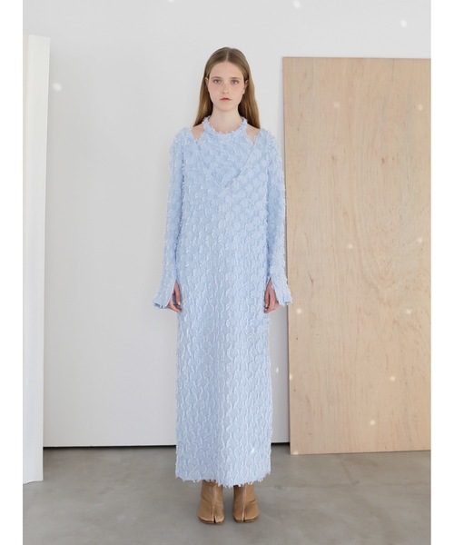Katrin TOKYO（カトリーントーキョー）の「halter neck jacquard onepiece（ワンピース・レディース・ブラック/ブルー系・FREE/XS）」の19枚目の写真