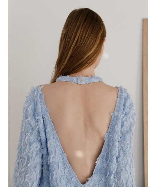 Katrin TOKYO（カトリーントーキョー）の「halter neck jacquard onepiece（ワンピース・レディース・ブラック/ブルー系・FREE/XS）」の21枚目の写真