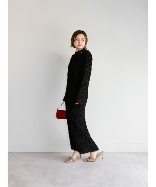 Katrin TOKYO（カトリーントーキョー）の「halter neck jacquard onepiece（ワンピース・レディース・ブラック/ブルー系・FREE/XS）」の10枚目の写真