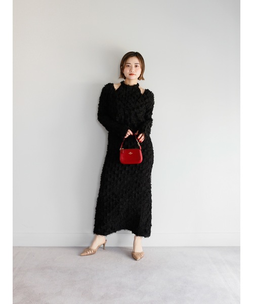 Katrin TOKYO（カトリーントーキョー）の「halter neck jacquard onepiece（ワンピース・レディース・ブラック/ブルー系・FREE/XS）」の9枚目の写真