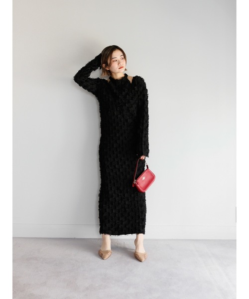 Katrin TOKYO（カトリーントーキョー）の「halter neck jacquard onepiece（ワンピース・レディース・ブラック/ブルー系・FREE/XS）」の8枚目の写真