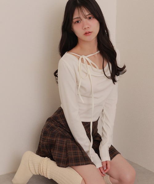 check pleats mini skirt/チェックプリーツミニスカート（スカート