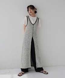 【KAREN MILLEN】リブニット☆タンクトップロングワンピ 予約 【シリーズ累計販売数10000枚突破！/全骨格細見え/マイナス
