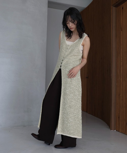 hellam（へラム）の「ミックスニットロングワンピ（ワンピース・レディース・ブラック/グリーン/オレンジ・FREE）」の20枚目の写真