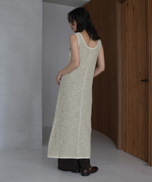 hellam（へラム）の「ミックスニットロングワンピ（ワンピース・レディース・ブラック/グリーン/オレンジ・FREE）」の22枚目の写真