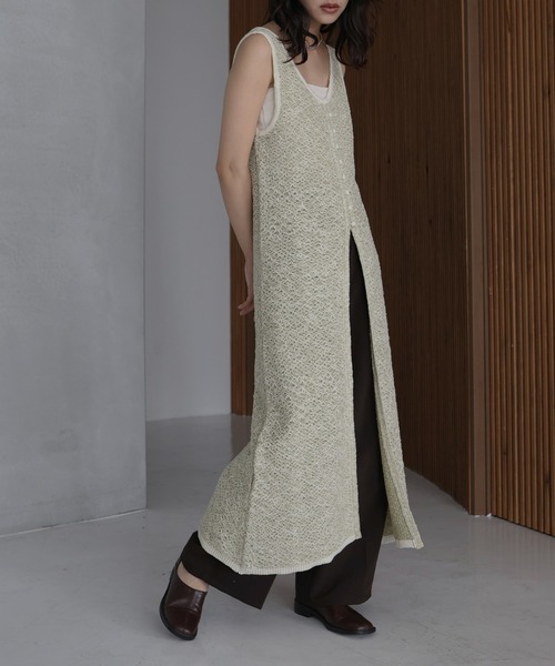 hellam（へラム）の「ミックスニットロングワンピ（ワンピース・レディース・ブラック/グリーン/オレンジ・FREE）」の15枚目の写真