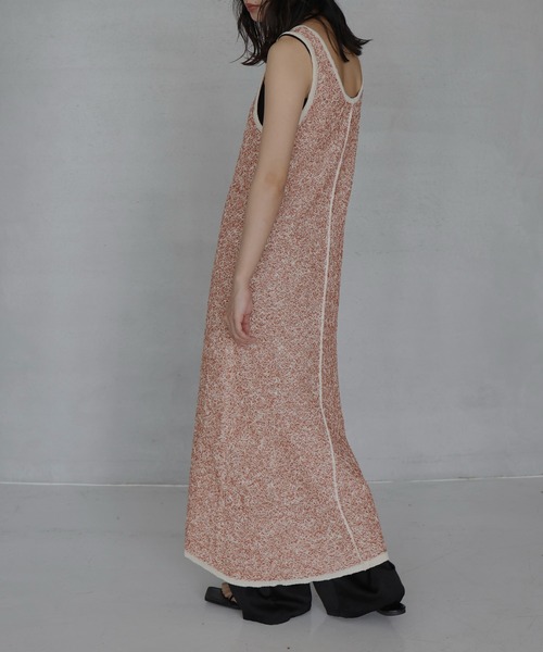 hellam（へラム）の「ミックスニットロングワンピ（ワンピース・レディース・ブラック/グリーン/オレンジ・FREE）」の9枚目の写真