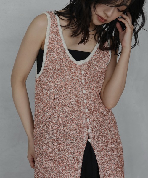 hellam（へラム）の「ミックスニットロングワンピ（ワンピース・レディース・ブラック/グリーン/オレンジ・FREE）」の10枚目の写真