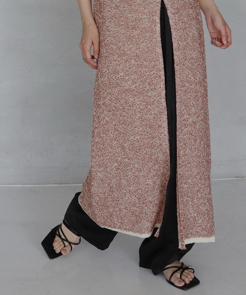 hellam（へラム）の「ミックスニットロングワンピ（ワンピース・レディース・ブラック/グリーン/オレンジ・FREE）」の11枚目の写真