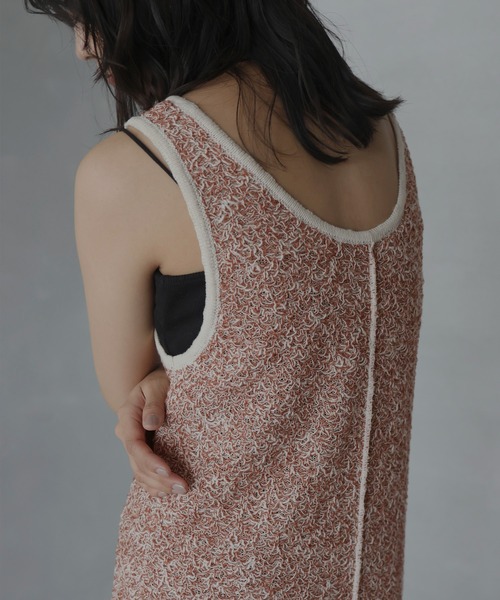 hellam（へラム）の「ミックスニットロングワンピ（ワンピース・レディース・ブラック/グリーン/オレンジ・FREE）」の12枚目の写真