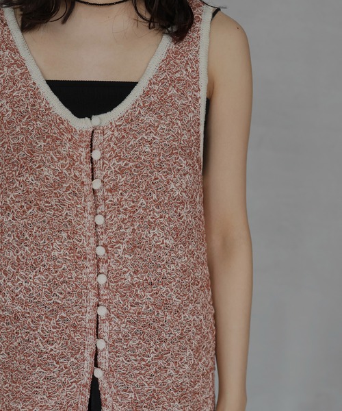 hellam（へラム）の「ミックスニットロングワンピ（ワンピース・レディース・ブラック/グリーン/オレンジ・FREE）」の4枚目の写真