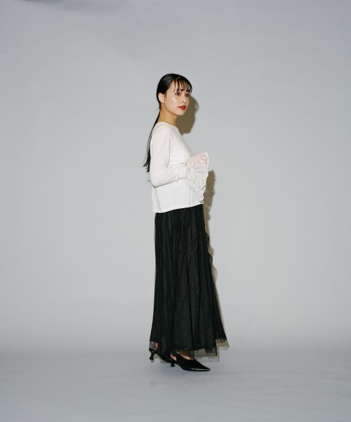 terrace(テラス)の「チュール×箔リバーシブルスカート(スカート・レディース・ブラック系その他/ブラック×シルバー/グレー系その他・MEDIUM)」の16枚目の写真
