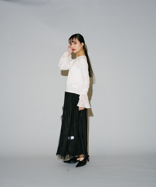 terrace(テラス)の「チュール×箔リバーシブルスカート(スカート・レディース・ブラック系その他/ブラック×シルバー/グレー系その他・MEDIUM)」の12枚目の写真