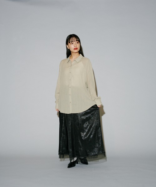 terrace(テラス)の「チュール×箔リバーシブルスカート(スカート・レディース・ブラック系その他/ブラック×シルバー/グレー系その他・MEDIUM)」の17枚目の写真