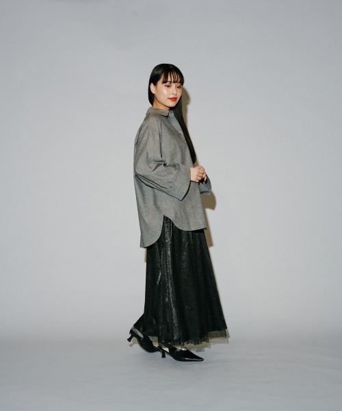 terrace(テラス)の「チュール×箔リバーシブルスカート(スカート・レディース・ブラック系その他/ブラック×シルバー/グレー系その他・MEDIUM)」の15枚目の写真