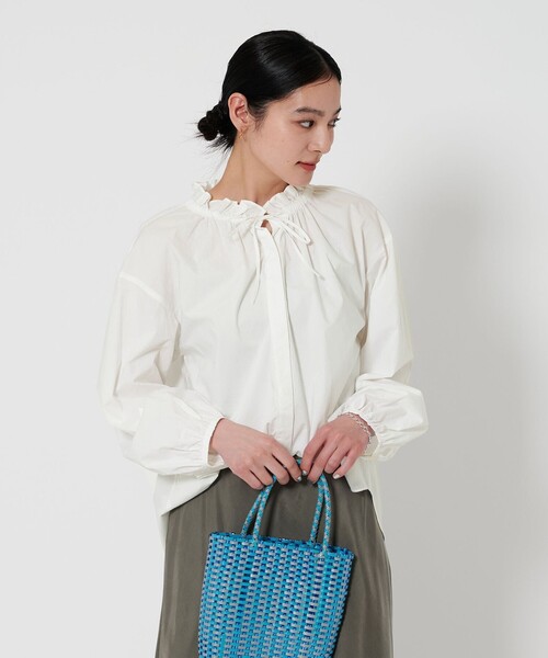 値下げBEAUTY&YOUTHコットン タックギャザー ブラウス BEAUTY&YOUTH UNITED ARROWS（ビューティーアンドユース