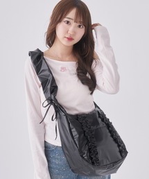 INTER FACTORY | 久保田ももか - シャーリング フリル ショルダーバック made in INTER FACTORY(ショルダーバッグ)