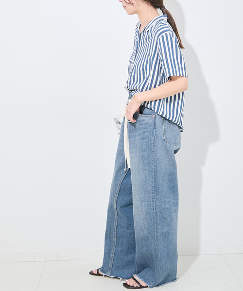 Bonum(ボナム)の「ドロストワイドイージーデニムパンツ(デニムパンツ・レディース・コバルトブルー/ネイビー・28/26/30/32)」の8枚目の写真