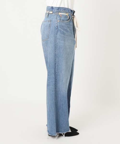 Bonum(ボナム)の「ドロストワイドイージーデニムパンツ(デニムパンツ・レディース・コバルトブルー/ネイビー・28/26/30/32)」の21枚目の写真