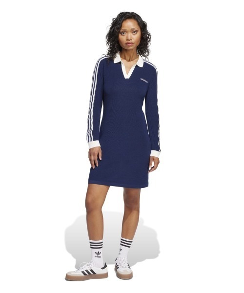 XS 新品 adidas ワンピース アディカラー ポロ ドレス オリジナルス XS 新品 adidas ワンピース アディカラー ポロ ドレス
