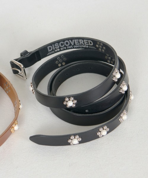 DISCOVERED(ディスカバード)の「DISCOVERED FLOWER RAMPONI LONG BELT(ベルト・メンズ・ブラウン/ブラック・FREE)」の1枚目の写真