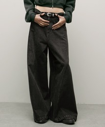 ENDER PRODUCTS | ヴィンテージ加工立体裁断フレアワイドデニム【ENDER PRODUCTS/エンダープロダクツ】(デニムパンツ)