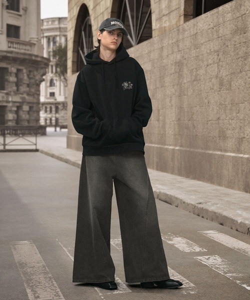 ENDER PRODUCTS(エンダープロダクツ)の「ヴィンテージ加工立体裁断フレアワイドデニム【ENDER PRODUCTS/エンダープロダクツ】(デニムパンツ・メンズ・グレー/ブラック・L)」の6枚目の写真