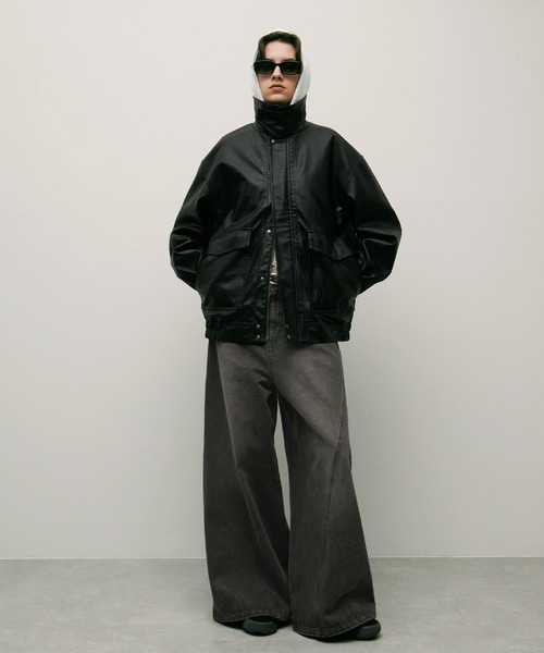 ENDER PRODUCTS(エンダープロダクツ)の「ヴィンテージ加工立体裁断フレアワイドデニム【ENDER PRODUCTS/エンダープロダクツ】(デニムパンツ・メンズ・グレー/ブラック・L)」の20枚目の写真