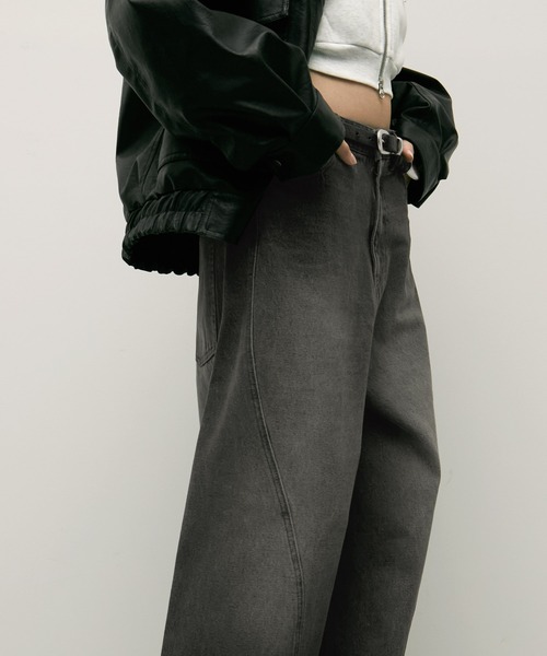 ENDER PRODUCTS(エンダープロダクツ)の「ヴィンテージ加工立体裁断フレアワイドデニム【ENDER PRODUCTS/エンダープロダクツ】(デニムパンツ・メンズ・グレー/ブラック・L)」の10枚目の写真