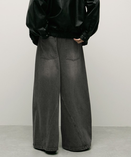 ENDER PRODUCTS(エンダープロダクツ)の「ヴィンテージ加工立体裁断フレアワイドデニム【ENDER PRODUCTS/エンダープロダクツ】(デニムパンツ・メンズ・グレー/ブラック・L)」の13枚目の写真
