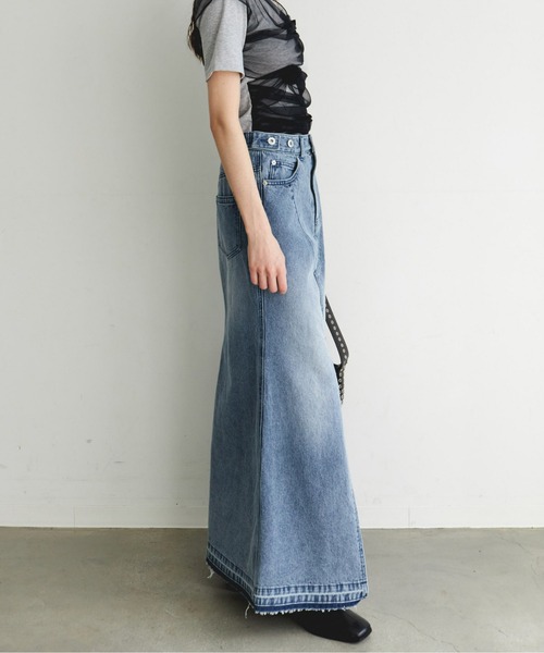 MAISON SPECIAL（メゾンスペシャル）の「2way Waist Slit Maxi Denim
