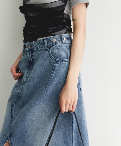 MAISON SPECIAL（メゾンスペシャル）の「2way Waist Slit Maxi Denim