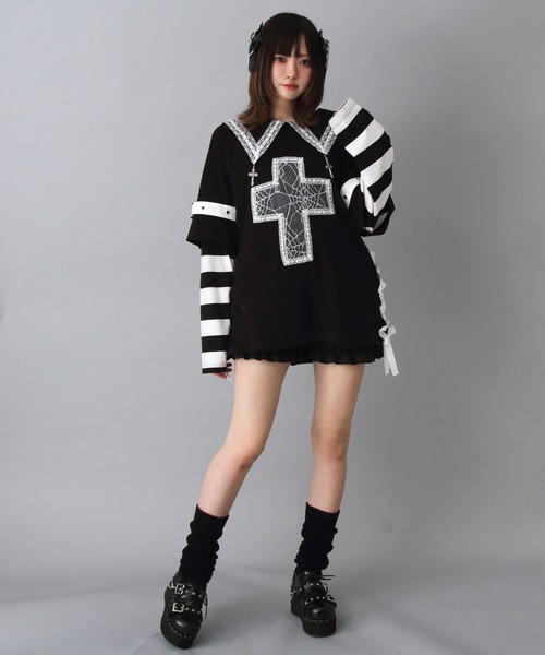DearMyLove(ディアマイラブ)の「厚底スタッズチェーン地雷パンプス(パンプス・レディース・ブラック/ブラック系その他・25.5cm/25cm/24.5cm/24cm/23.5cm/23cm/22.5cm)」の19枚目の写真