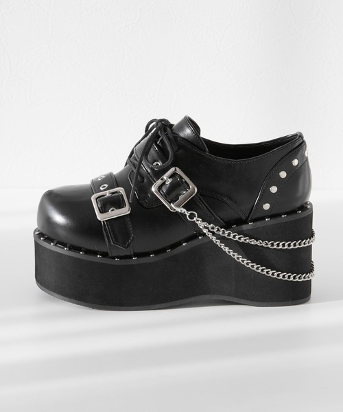 厚底スタッズチェーン地雷パンプス（パンプス）｜DearMyLove（ディア