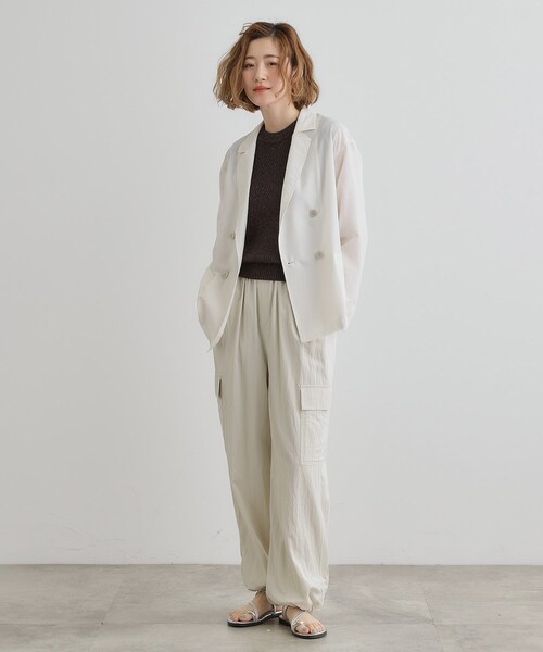 grove(グローブ)の「【ひんやり】2WAYツイルカーゴパンツ(その他パンツ・レディース・カーキ/チャコールグレー/ナチュラル・01/02/03/04/05)」の15枚目の写真