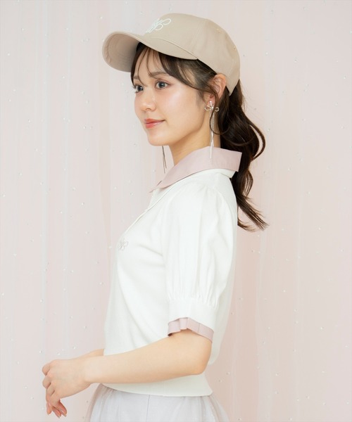 WILLSELECTION（ウィルセレクション）の「レイヤード風ポロニット（ニット/セーター・レディース・ピンク/グレー/オフホワイト/ネイビー・FREE）」の13枚目の写真