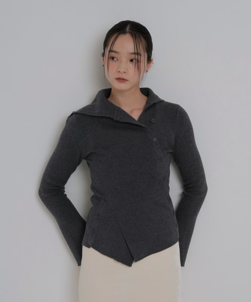ヨン セール】2way ボタン タイトニット（ニット/セーター）｜Geeong