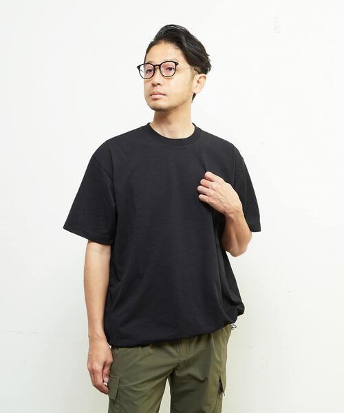 MEN'S MELROSE(メンズメルローズ)の「プライムフレックスドットメッシュハイファンクショナルTシャツ(Tシャツ/カットソー・メンズ・ブラック/チャコールグレー/ライトグレー・4/3)」の8枚目の写真