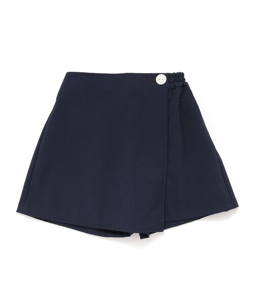 Tartine et Chocolat（タルティーヌエショコラ）の「【日本製】シアーサッカーストライプスカートパンツ(90～140cm)（スカート・キッズ・ネイビー/ブルー系その他2・100cm/140cm/110cm/130cm/120cm/90cm）」の3枚目の写真