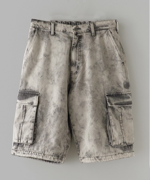 ROOPTOKYO（ループトウキョウ）の「ハードブリーチ デニムカーゴ ショーツ（デニムパンツ・メンズ・ブラック/ブルー・M/L）」の2枚目の写真