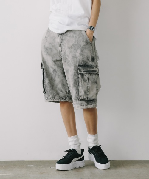 ROOPTOKYO（ループトウキョウ）の「ハードブリーチ デニムカーゴ ショーツ（デニムパンツ・メンズ・ブラック/ブルー・M/L）」の13枚目の写真