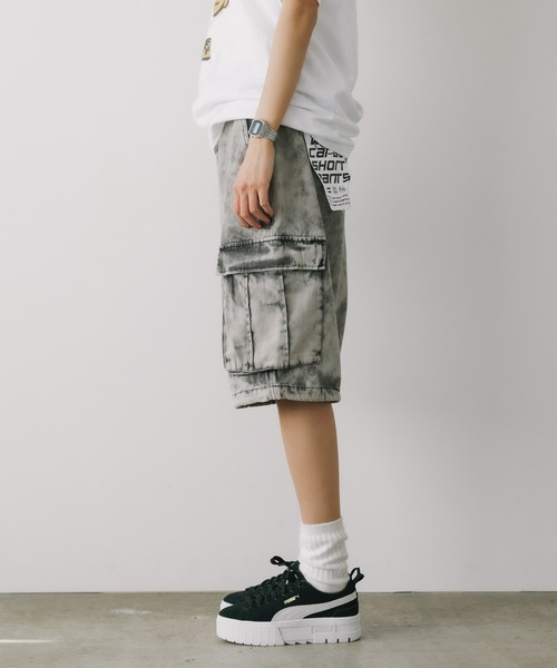 ROOPTOKYO（ループトウキョウ）の「ハードブリーチ デニムカーゴ ショーツ（デニムパンツ・メンズ・ブラック/ブルー・M/L）」の4枚目の写真
