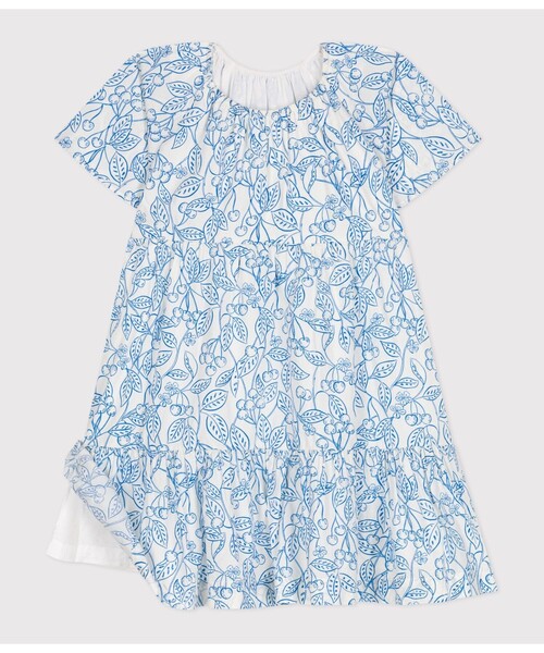 PETIT BATEAU(プチバトー)の「半袖ワンピース(ワンピース・キッズ・ホワイト×ブルー・6YEAR/8YEAR/10YEAR/12YEAR)」の5枚目の写真
