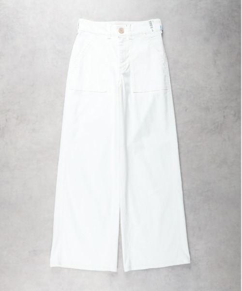 SOMETHING(サムシング)の「SOMETHING(サムシング)「SUMMER COOL」 涼しいワイドベーカーデニムパンツ(その他パンツ・レディース・ホワイト・L/XS/M/S)」の1枚目の写真