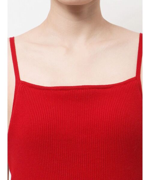 Ungrid（アングリッド）の「スクエアネックニットキャミ（キャミソール・レディース・チャコールグレー/オフホワイト/レッド・FREE）」の17枚目の写真