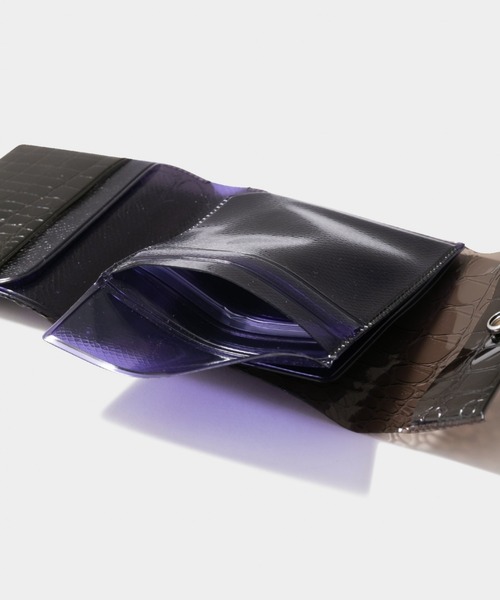 beautiful people（ビューティフルピープル）の「nothing to hide　vinyl card wallet（財布・メンズ・ピンク/レッド/サックスブルー/ブラック×パープル/ダークブラック/ホワイト・FREE）」の13枚目の写真